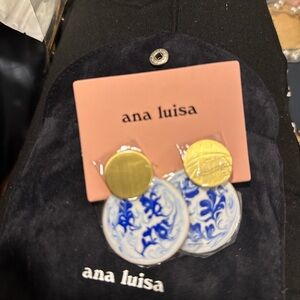 Beautiful Styled Kinoko Marble Blue Earring set